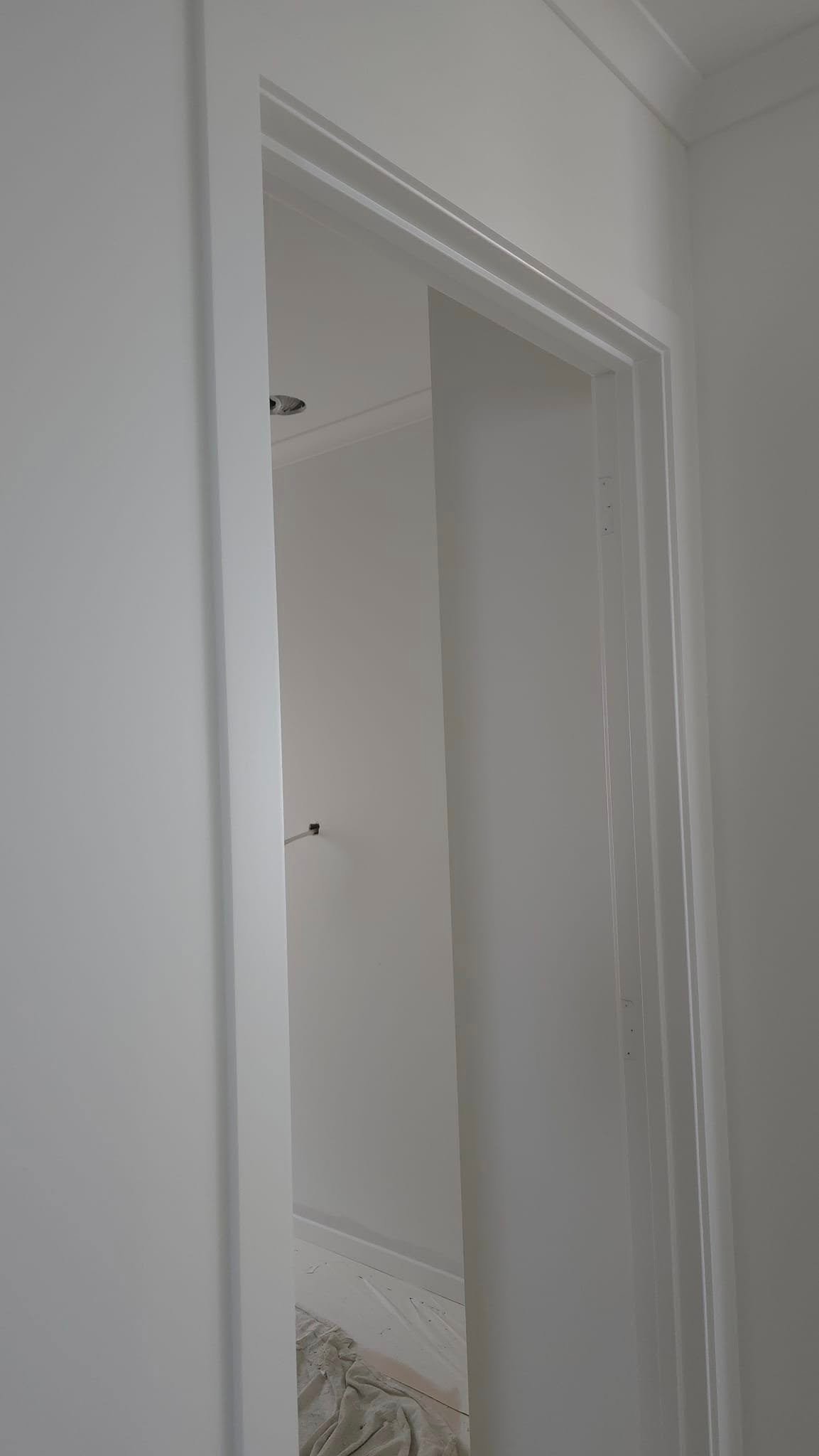 Smooth plastered wall finish
